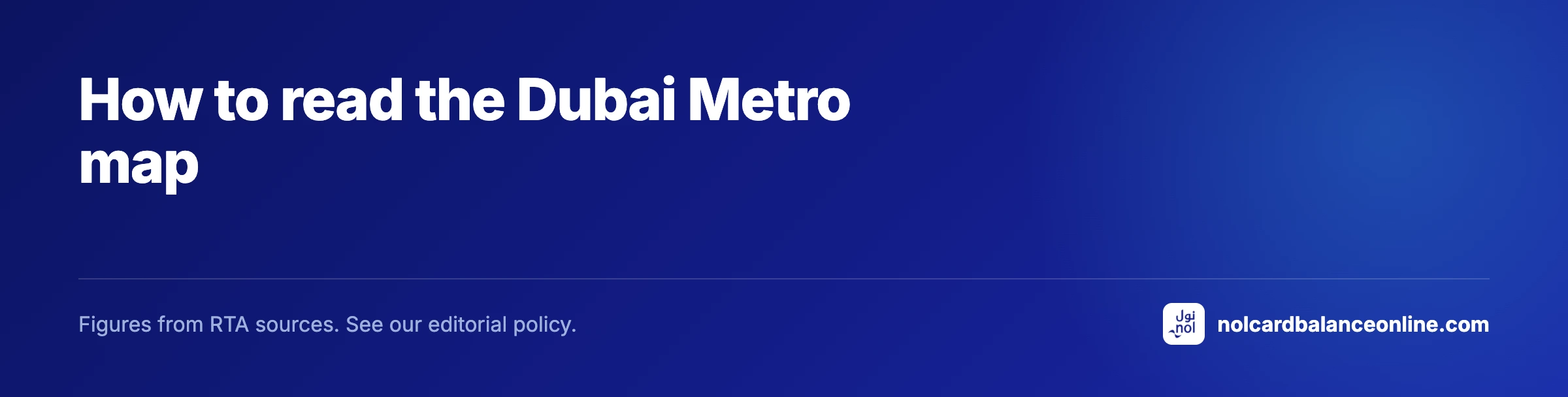 How to read the Dubai Metro map